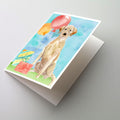 Happy Birthday Yellow Labrador Retriever Greeting Cards Pack of 8 Blank Cards with Envelopes Whimsical A7 Size 5x7