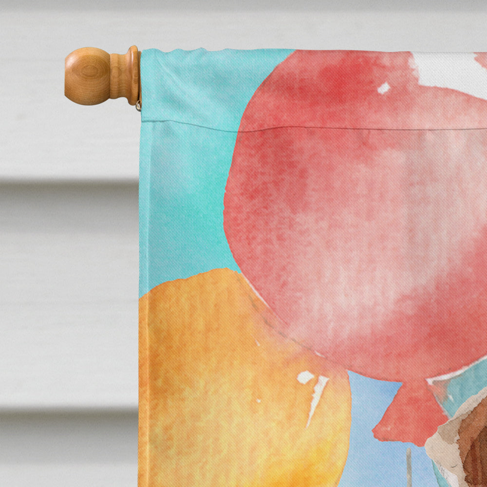 Happy Birthday Jack Russell Terrier House Flag 28x40 Porch Sleeve Pole Decorative Outside Yard Banner Artwork Wall Hanging, Polyester