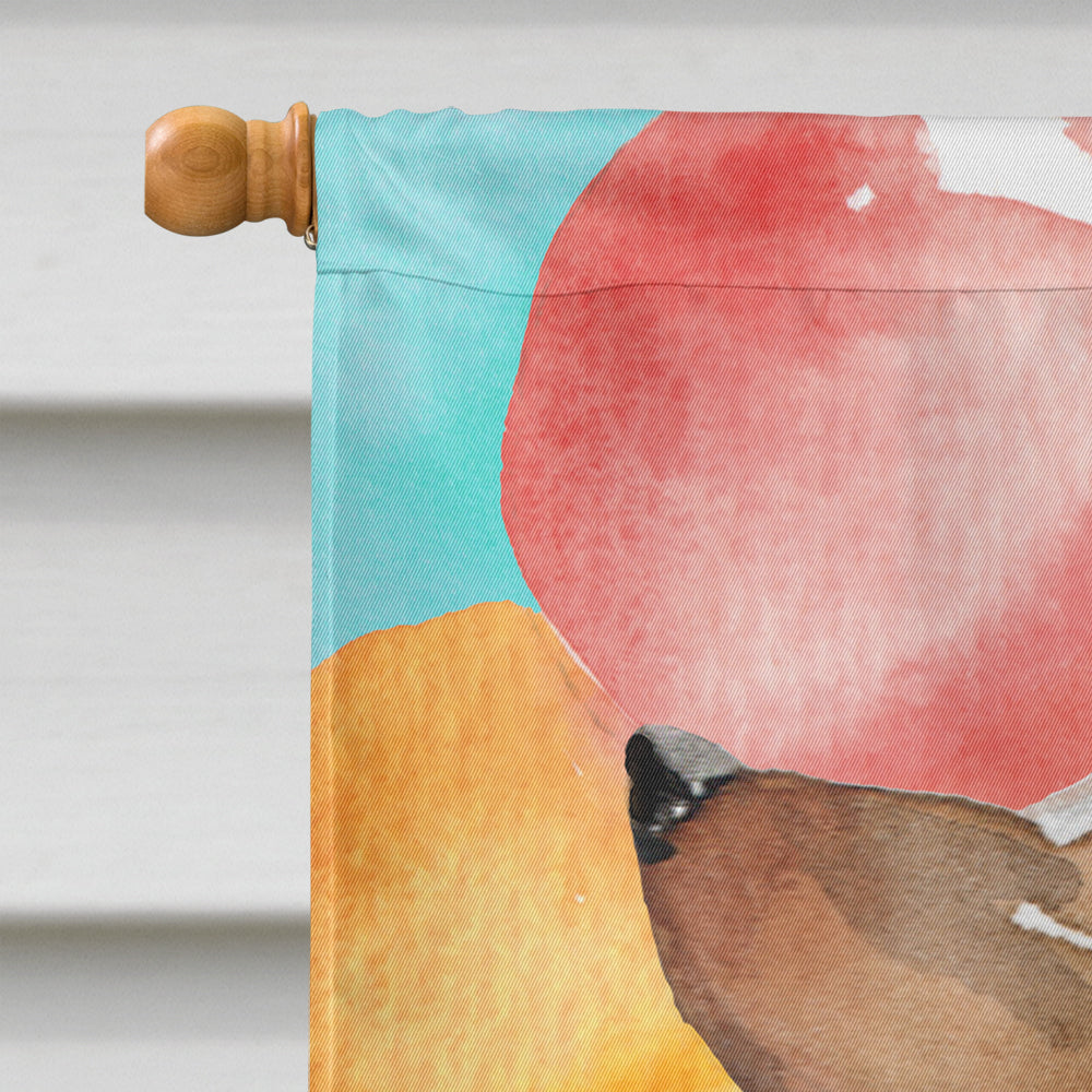 Happy Birthday Red Dachshund House Flag 28x40 Porch Sleeve Pole Decorative Outside Yard Banner Artwork Wall Hanging, Polyester