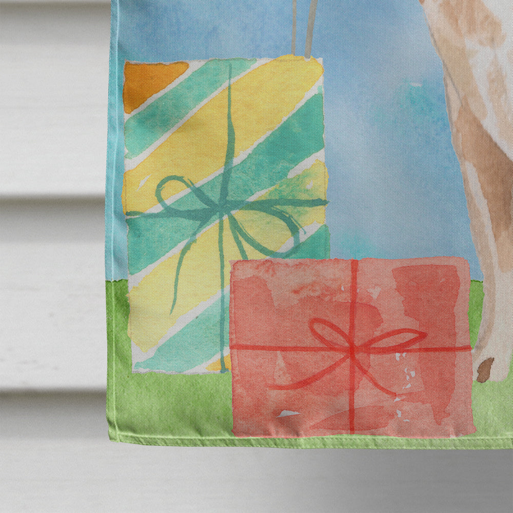Happy Birthday Chihuahua House Flag 28x40 Porch Sleeve Pole Decorative Outside Yard Banner Artwork Wall Hanging, Polyester