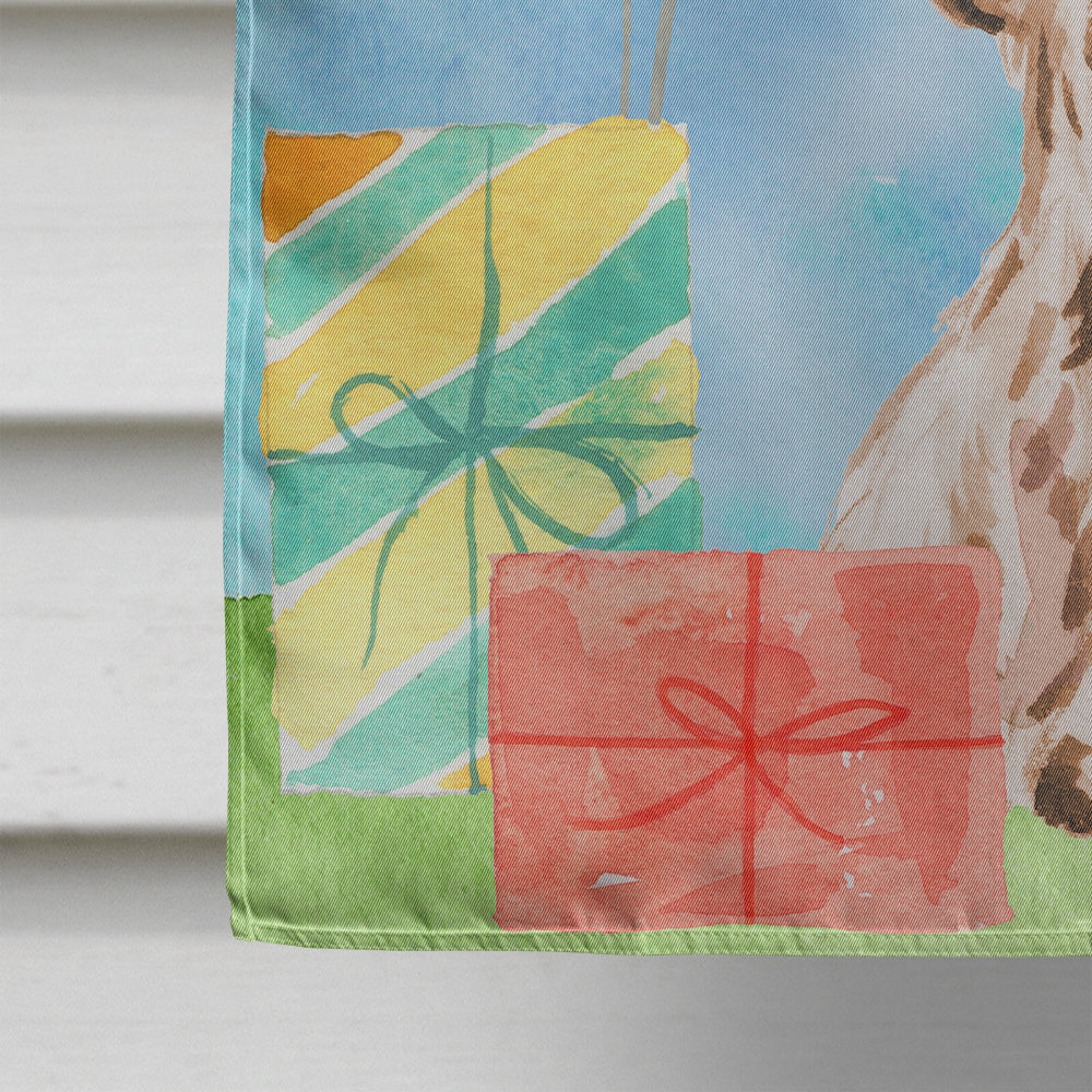 Happy Birthday Chocolate Parti Cocker Spaniel House Flag 28x40 Porch Sleeve Pole Decorative Outside Yard Banner Artwork Wall Hanging, Polyester