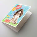 Happy Birthday Chocolate Parti Cocker Spaniel Greeting Cards Pack of 8 Blank Cards with Envelopes Whimsical A7 Size 5x7