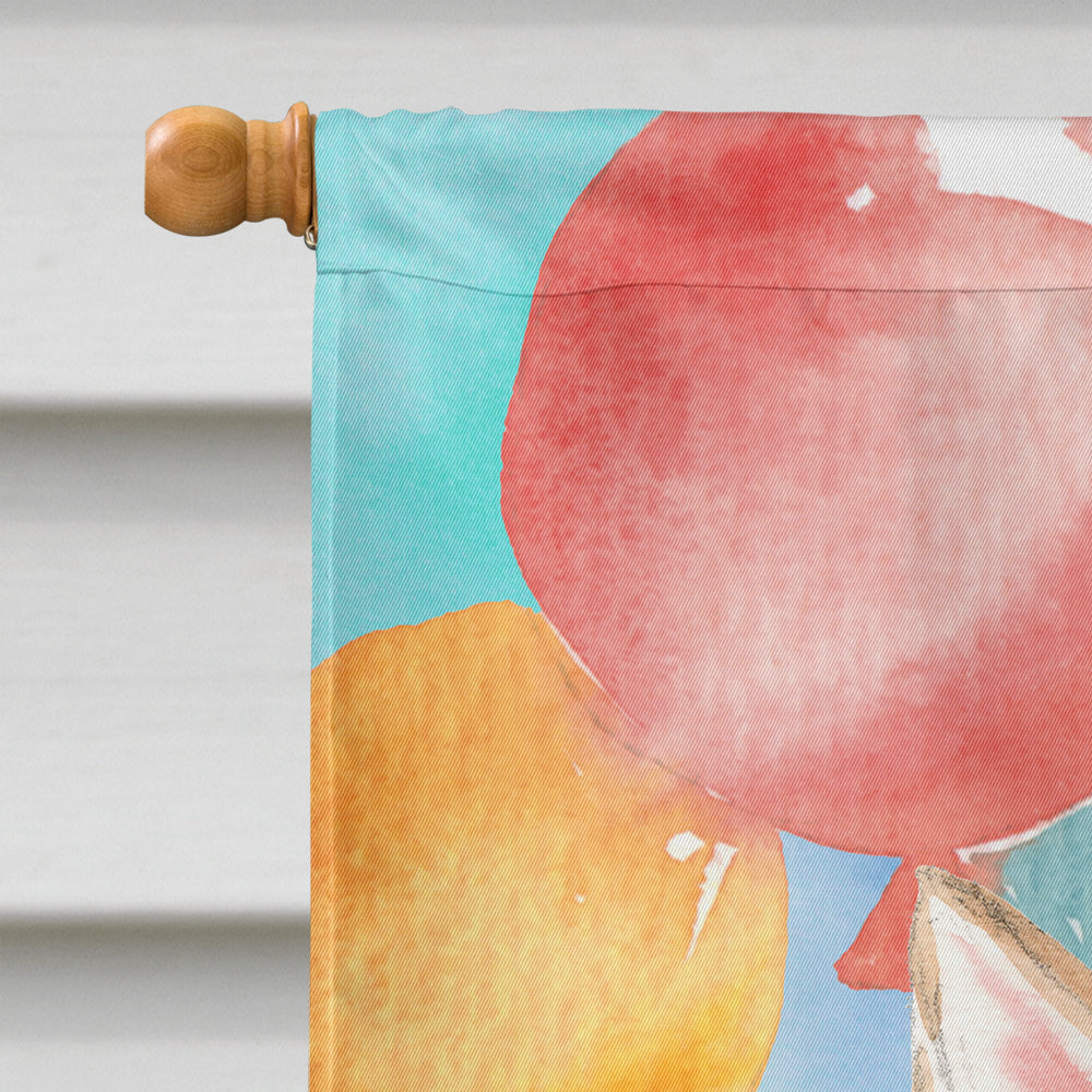 Happy Birthday Corgi House Flag 28x40 Porch Sleeve Pole Decorative Outside Yard Banner Artwork Wall Hanging, Polyester