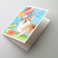 Happy Birthday Corgi Greeting Cards Pack of 8 Blank Cards with Envelopes Whimsical A7 Size 5x7