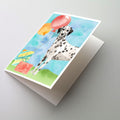 Happy Birthday Dalmatian Greeting Cards Pack of 8 Blank Cards with Envelopes Whimsical A7 Size 5x7