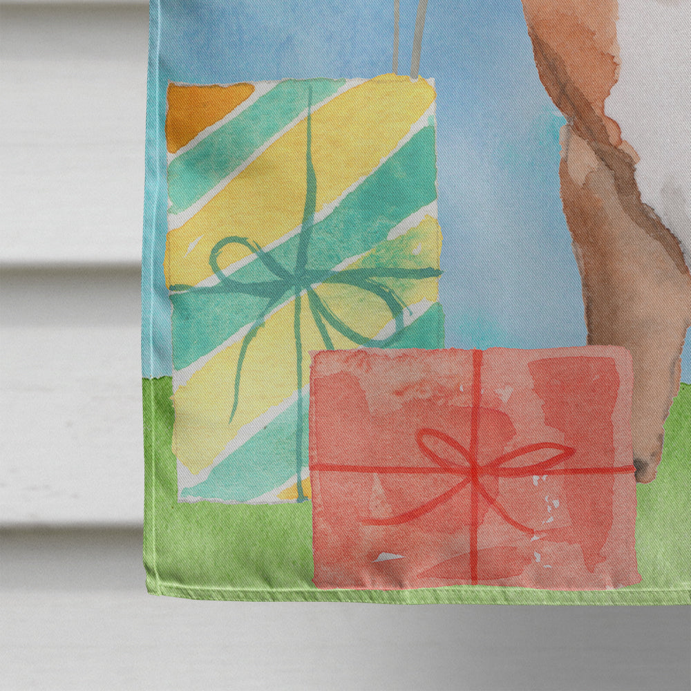 Happy Birthday English Bulldog House Flag 28x40 Porch Sleeve Pole Decorative Outside Yard Banner Artwork Wall Hanging, Polyester