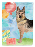 Happy Birthday German Shepherd House Flag 28x40 Porch Sleeve Pole Decorative Outside Yard Banner Artwork Wall Hanging, Polyester