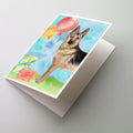 Happy Birthday German Shepherd Greeting Cards Pack of 8 Blank Cards with Envelopes Whimsical A7 Size 5x7