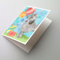 Happy Birthday Silver Poodle Greeting Cards Pack of 8 Blank Cards with Envelopes Whimsical A7 Size 5x7