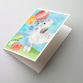 Happy Birthday Silver Poodle Greeting Cards Pack of 8 Blank Cards with Envelopes Whimsical A7 Size 5x7