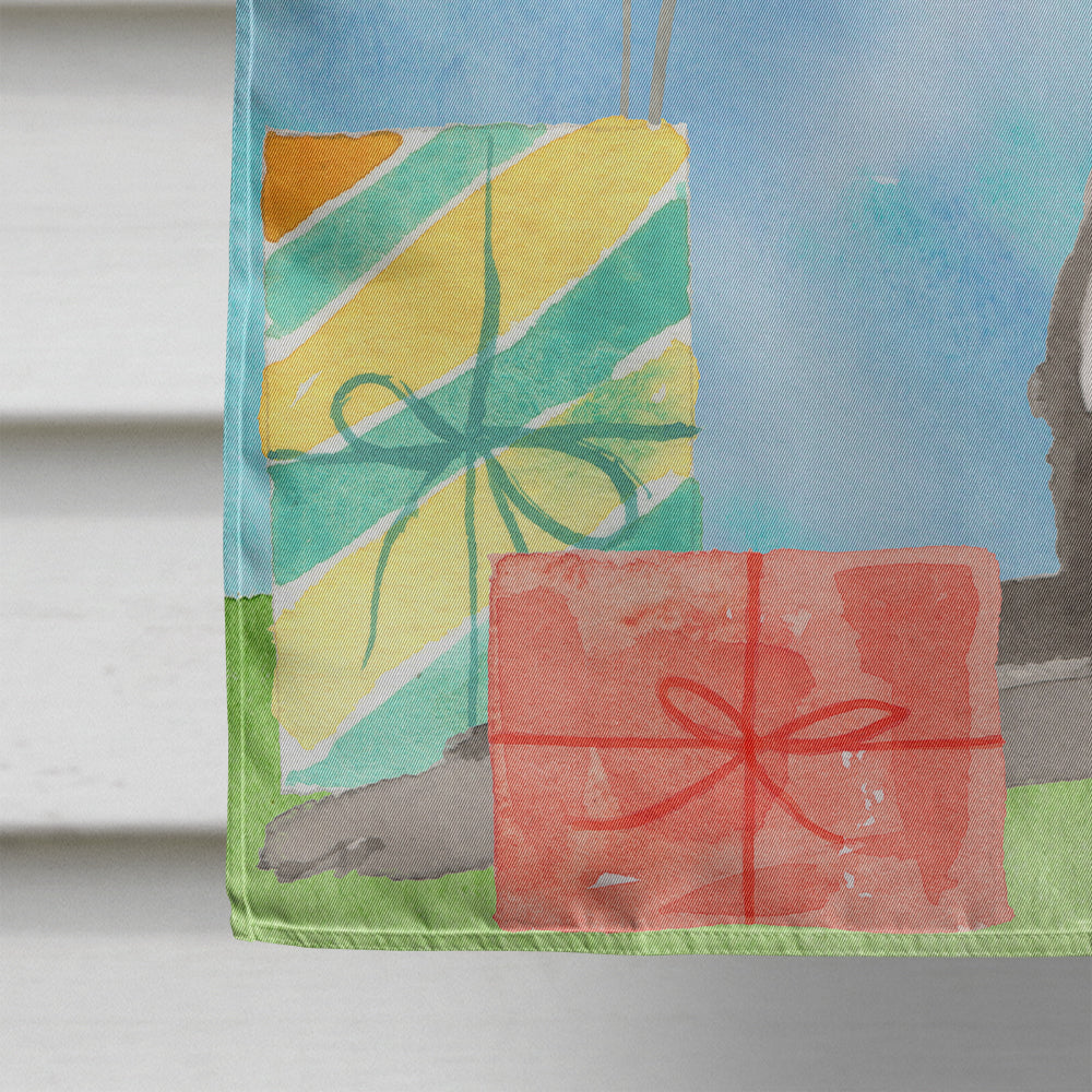 Happy Birthday Italian Greyhound House Flag 28x40 Porch Sleeve Pole Decorative Outside Yard Banner Artwork Wall Hanging, Polyester