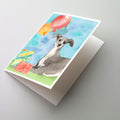 Happy Birthday Italian Greyhound Greeting Cards Pack of 8 Blank Cards with Envelopes Whimsical A7 Size 5x7