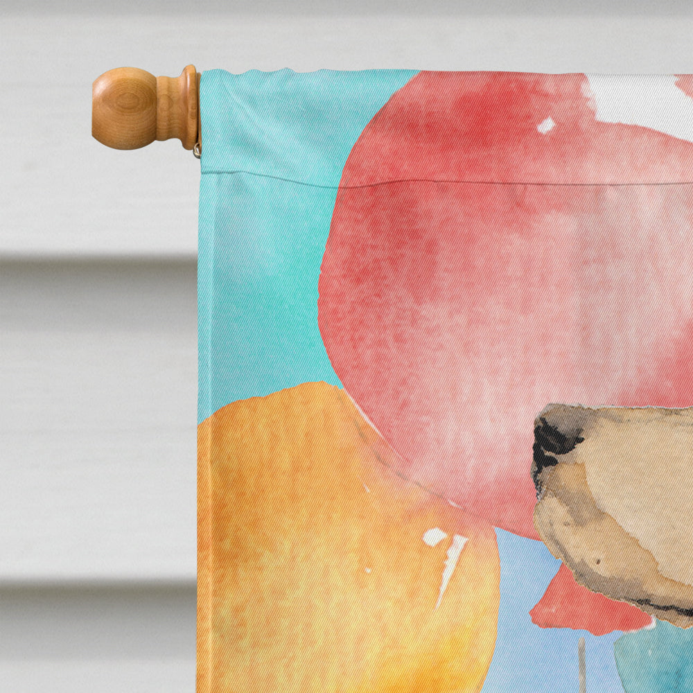 Happy Birthday Labrador Retriever Yellow House Flag 28x40 Porch Sleeve Pole Decorative Outside Yard Banner Artwork Wall Hanging, Polyester