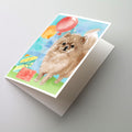 Happy Birthday Pomeranian Greeting Cards Pack of 8 Blank Cards with Envelopes Whimsical A7 Size 5x7