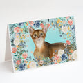 Abyssinian Spring Flowers Greeting Cards Pack of 8 Blank Cards with Envelopes Whimsical A7 Size 5x7