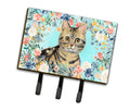 American Shorthair Brown Tabby Spring Flowers Leash or Key Holder Wall Hooks, Coat Rack Wall Mount, for Hanging Keys, Towels, Aprons, Leashes