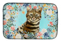 Bengal Spring Flowers Dish Drying Mat Absorbent Dish Drying Mat Pad for Kitchen Counter Dish Drainer Mat for Countertop, 14 x 21", Multicolor