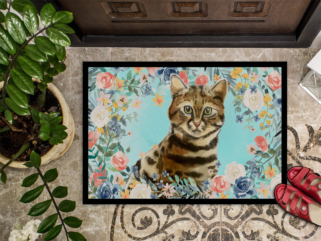 Bengal Spring Flowers Doormat Indoor Outdoor 24H X 36W Front Door Mat Rugs for Entryway, Non Slip Washable Low Pile,