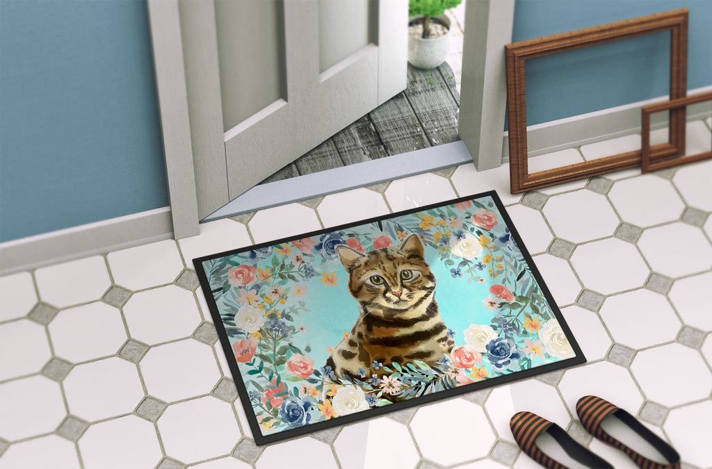 Bengal Spring Flowers Doormat Indoor Outdoor 18H X 27W Front Door Mat Rugs for Entryway, Non Slip Washable