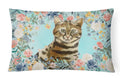 Bengal Spring Flowers Decorative Throw Pillow 12x16 Indoor Outdoor Accent Cushion, Fabric Cover with Insert for Sofa, Bed, Porch & Living Room