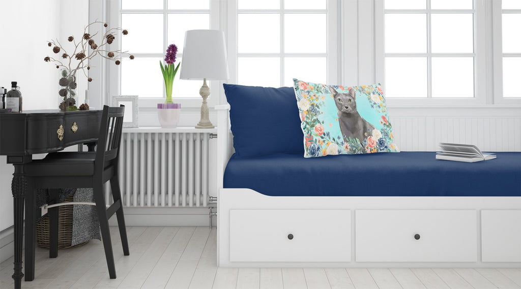 Blue Russian Spring Flowers Standard Pillowcase Lightweight Super Soft Easy Care Decorative Artwork Pillowcase, Standard