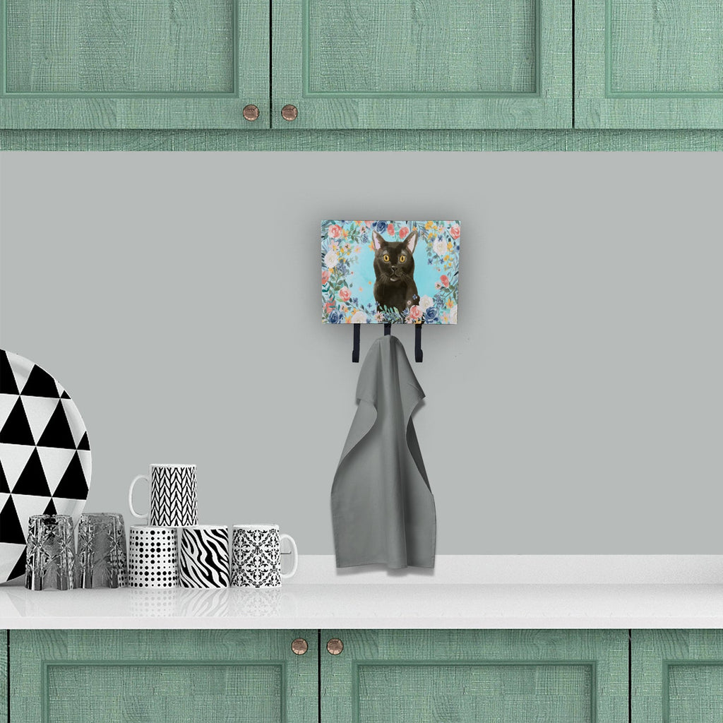 Bombay Spring Flowers Leash or Key Holder Wall Hooks, Coat Rack Wall Mount, for Hanging Keys, Towels, Aprons, Leashes