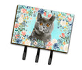 British Shorthair Spring Flowers Leash or Key Holder Wall Hooks, Coat Rack Wall Mount, for Hanging Keys, Towels, Aprons, Leashes
