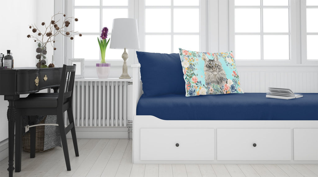 Maine Coon Spring Flowers Standard Pillowcase Lightweight Super Soft Easy Care Decorative Artwork Pillowcase, Standard