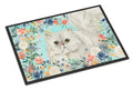 Persian Spring Flowers Doormat Indoor Outdoor 24H X 36W Front Door Mat Rugs for Entryway, Non Slip Washable Low Pile,