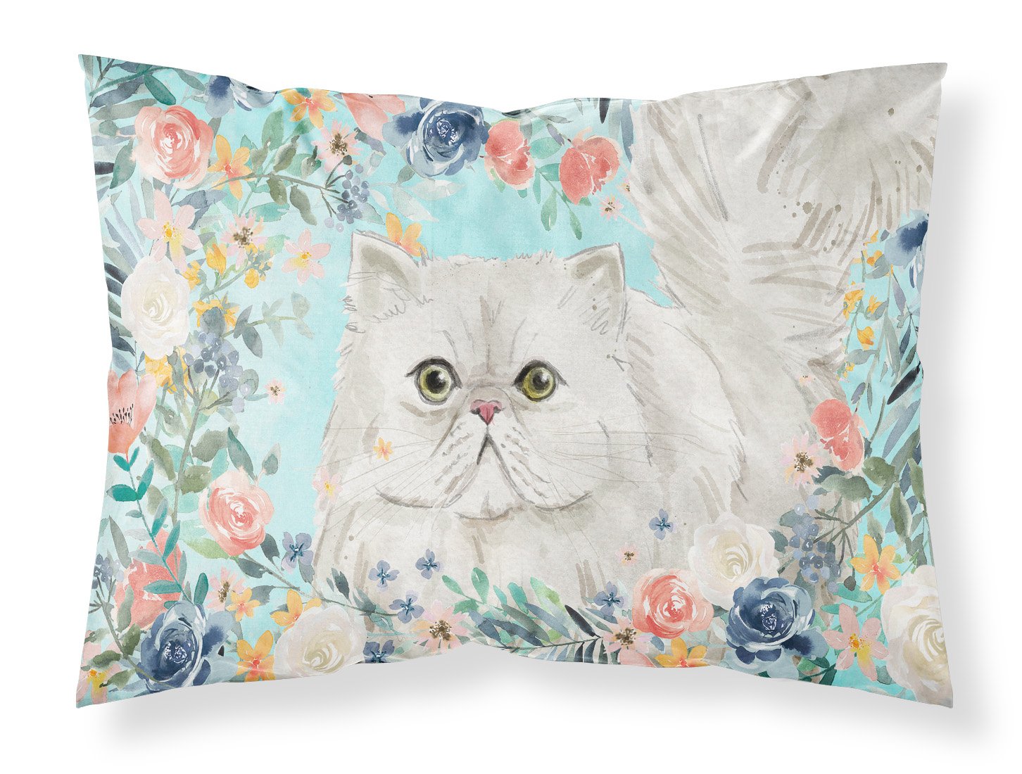 Persian Spring Flowers Standard Pillowcase Lightweight Super Soft Easy Care Decorative Artwork Pillowcase, Standard