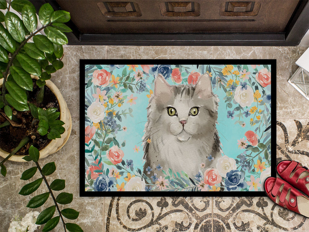 Ragamuffin Spring Flowers Doormat Indoor Outdoor 24H X 36W Front Door Mat Rugs for Entryway, Non Slip Washable Low Pile,
