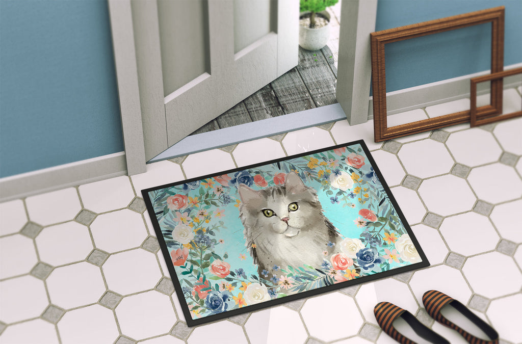 Ragamuffin Spring Flowers Doormat Indoor Outdoor 18H X 27W Front Door Mat Rugs for Entryway, Non Slip Washable
