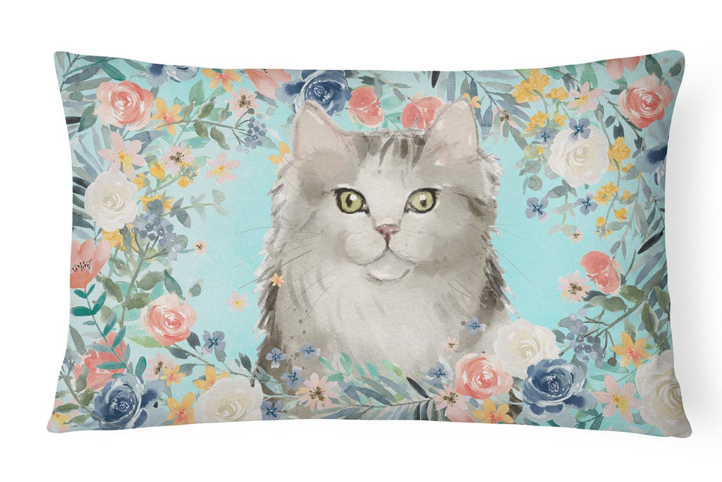 Ragamuffin Spring Flowers Decorative Throw Pillow 12x16 Indoor Outdoor Accent Cushion, Fabric Cover with Insert for Sofa, Bed, Porch & Living Room