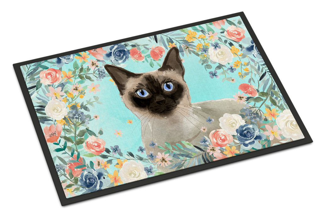 Siamese Spring Flowers Doormat Indoor Outdoor 18H X 27W Front Door Mat Rugs for Entryway, Non Slip Washable