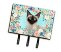 Siamese Spring Flowers Leash or Key Holder Wall Hooks, Coat Rack Wall Mount, for Hanging Keys, Towels, Aprons, Leashes