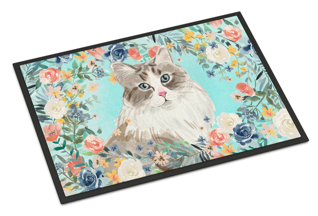 Siberian Spring Flowers Doormat Indoor Outdoor 18H X 27W Front Door Mat Rugs for Entryway, Non Slip Washable