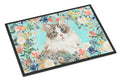 Siberian Spring Flowers Doormat Indoor Outdoor 18H X 27W Front Door Mat Rugs for Entryway, Non Slip Washable