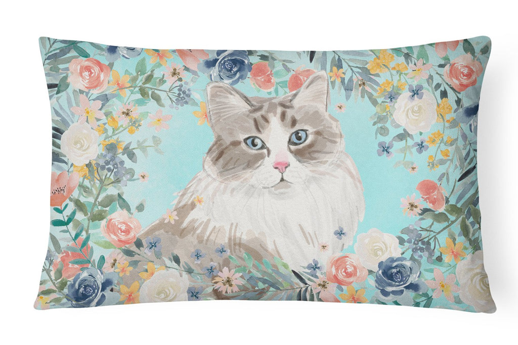 Siberian Spring Flowers Decorative Throw Pillow 12x16 Indoor Outdoor Accent Cushion, Fabric Cover with Insert for Sofa, Bed, Porch & Living Room