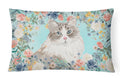Siberian Spring Flowers Decorative Throw Pillow 12x16 Indoor Outdoor Accent Cushion, Fabric Cover with Insert for Sofa, Bed, Porch & Living Room