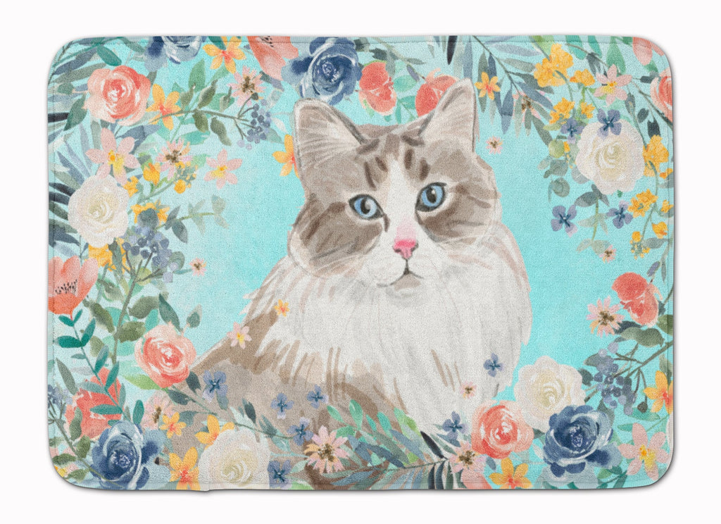 Siberian Spring Flowers Memory Foam Kitchen Mat Machine Washable Anti-Fatigue Cushion Comfort Bath or Kitchen Rug