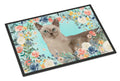Tonkinese Spring Flowers Doormat Indoor Outdoor 24H X 36W Front Door Mat Rugs for Entryway, Non Slip Washable Low Pile,