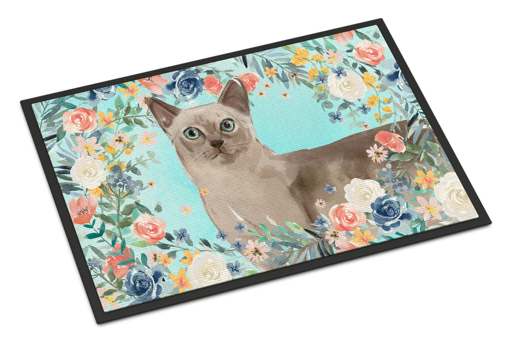 Tonkinese Spring Flowers Doormat Indoor Outdoor 18H X 27W Front Door Mat Rugs for Entryway, Non Slip Washable