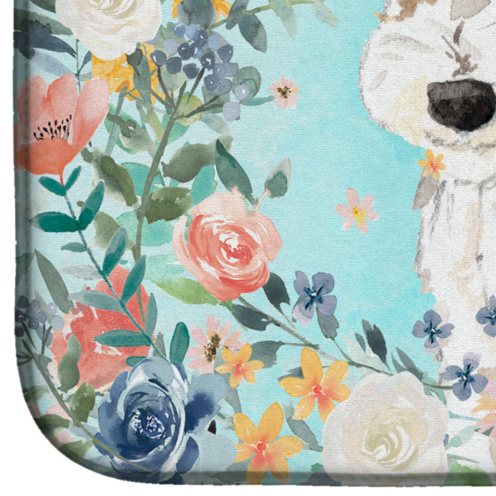 Fox Terrier Dish Drying Mat Absorbent Dish Drying Mat Pad for Kitchen Counter Dish Drainer Mat for Countertop, 14 x 21", Multicolor