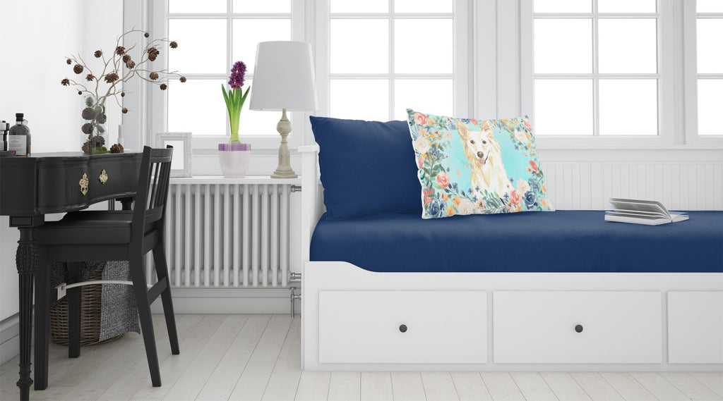 White Collie Standard Pillowcase Lightweight Super Soft Easy Care Decorative Artwork Pillowcase, Standard