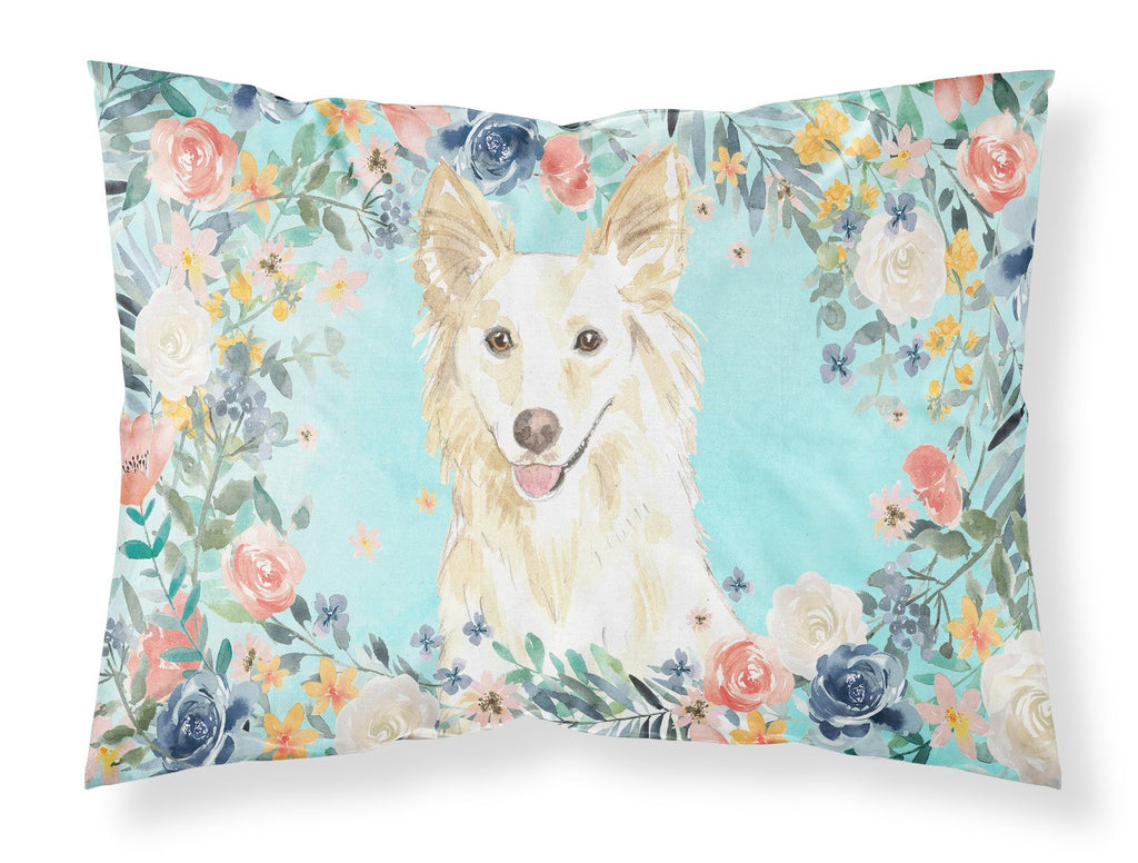 White Collie Standard Pillowcase Lightweight Super Soft Easy Care Decorative Artwork Pillowcase, Standard