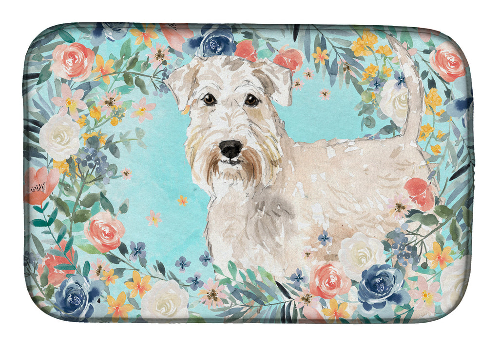 Wheaten Terrier Dish Drying Mat Absorbent Dish Drying Mat Pad for Kitchen Counter Dish Drainer Mat for Countertop, 14 x 21", Multicolor