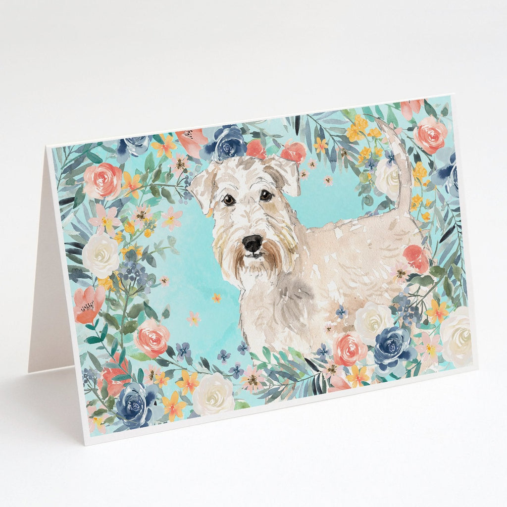 Wheaten Terrier Greeting Cards Pack of 8 Blank Cards with Envelopes Whimsical A7 Size 5x7