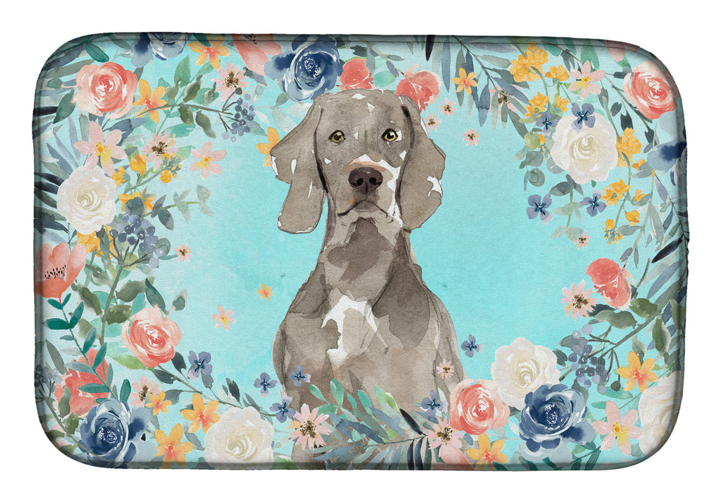 Weimaraner Dish Drying Mat Absorbent Dish Drying Mat Pad for Kitchen Counter Dish Drainer Mat for Countertop, 14 x 21", Multicolor