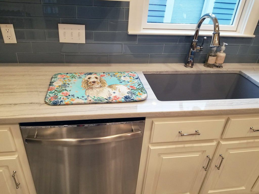 Spinone Italiano Dish Drying Mat Absorbent Dish Drying Mat Pad for Kitchen Counter Dish Drainer Mat for Countertop, 14 x 21", Multicolor