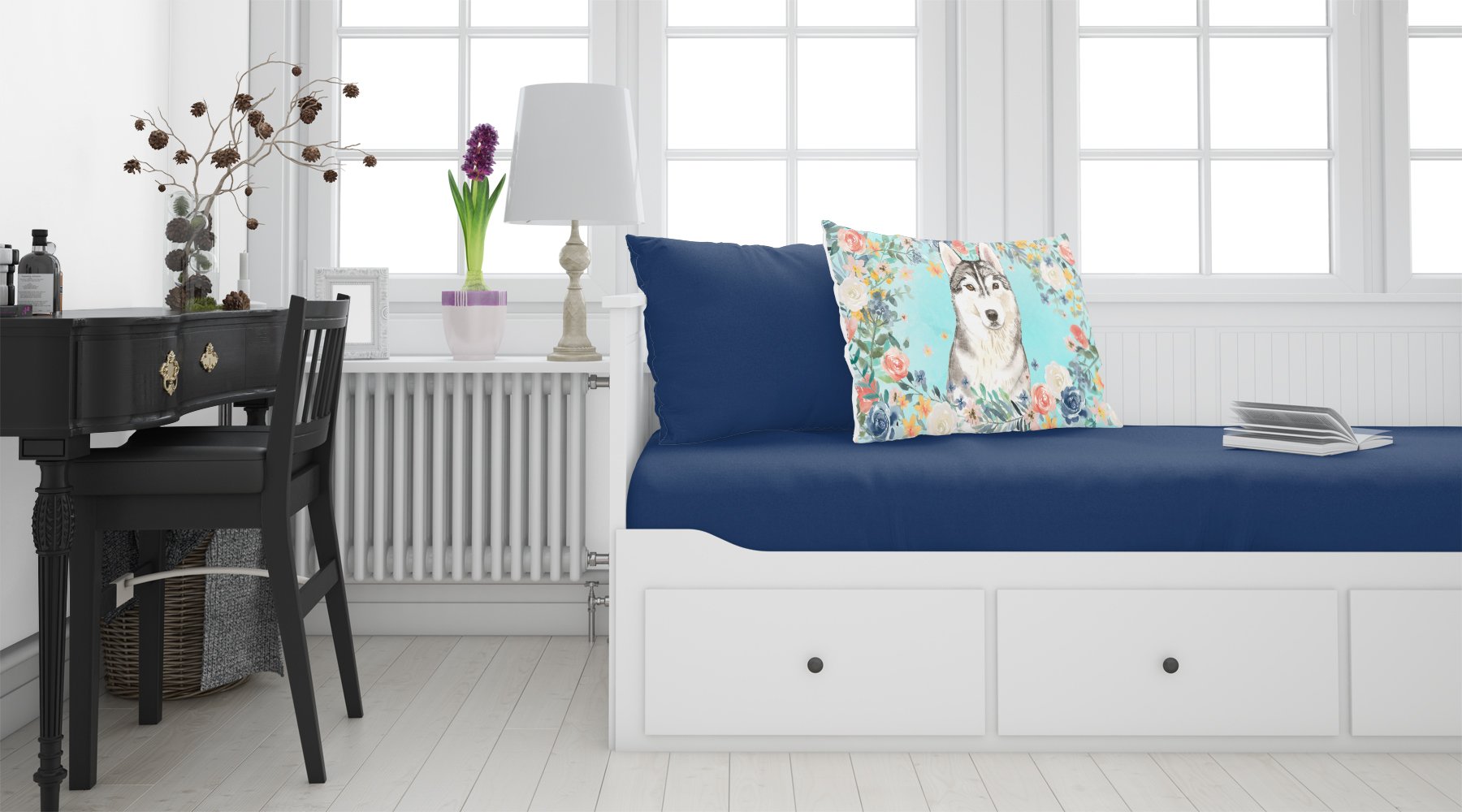Siberian Husky Standard Pillowcase Lightweight Super Soft Easy Care Decorative Artwork Pillowcase, Standard